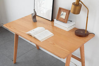 functional antonio minimalist study table oak finish