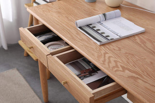 functional dario study table with cabinet 2 drawers
