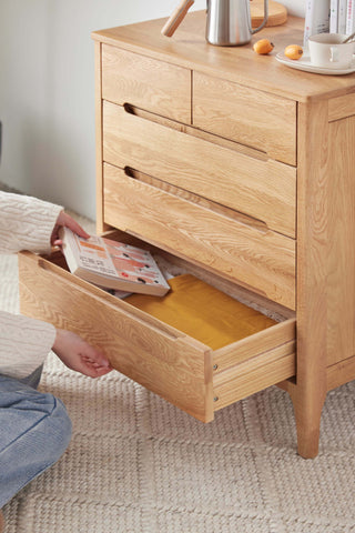 functional vasto oak chest of drawers