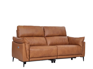 gabriel brown leather electric reclining sofa