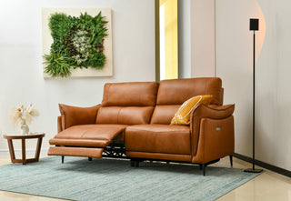 gabriel power recliner sofa brown leather
