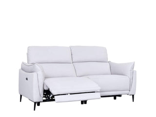 gabriel reclining sofa white leather electric