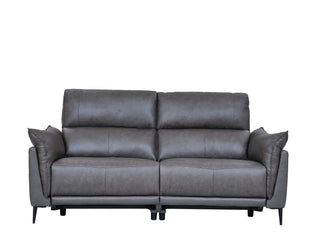 grey leather gabriel electric sofa recliner