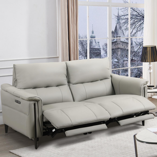 grey leather recliner sofa nolan