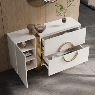 hamo white and gold sideboard one door two drawers