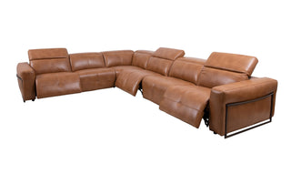 hanna sectional sofa with electric recliners