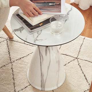 hannah contemporary marble side table