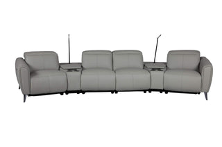 issac modular electric recliner grey sofa