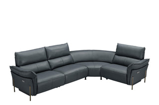 jaffa dark leather sectional sofa