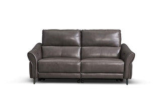 janet brown leather recliner sofa electric