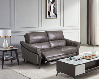 janet electric recliner sofa brown leather