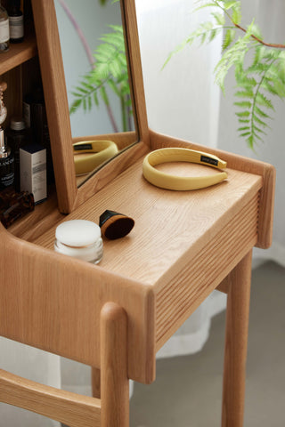 jerald cozy oak vanity table