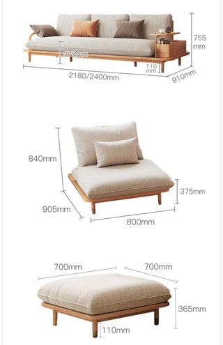 kay modern wooden sofa