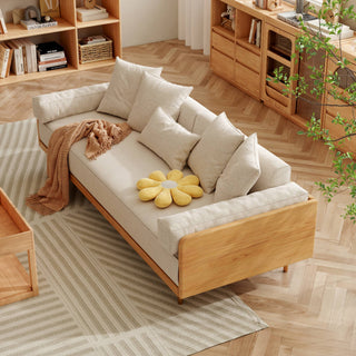 kim luxury wooden sofa bed living room