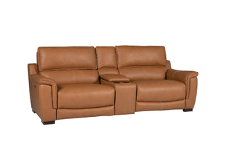 kira electric recliner sofa light brown