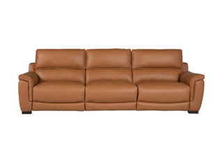 kira light brown recliner sofa