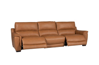 kira recliner 4 seater sofa luxury brown