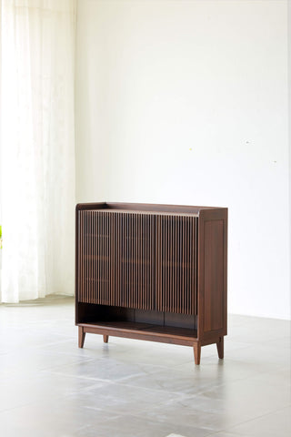 lana walnut shoe cabinet