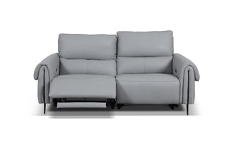 leather recliner sofa camilo grey usb