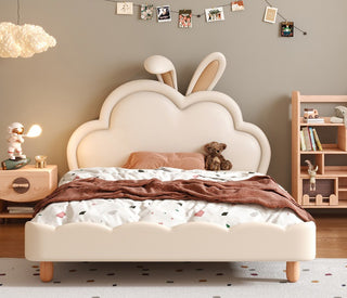 lili kids bed with bunny ear details