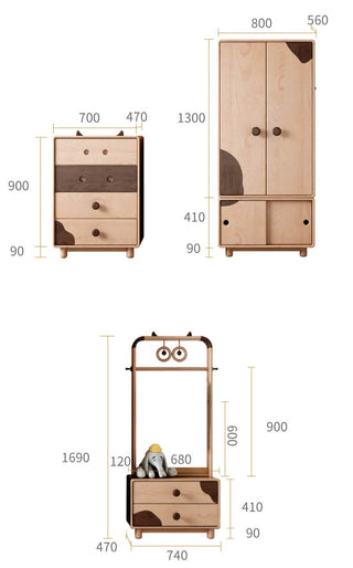 limi kids wardrobe versatile wooden cabinets