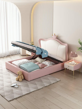 lubo royal princess bed for girls crowned headboard