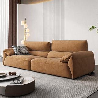 luma brown fabric couch