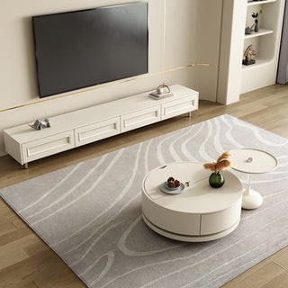 lumo white coffee table with storage round design lift top