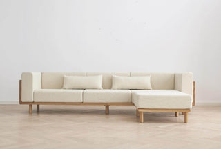 luxe 4 seater wooden sofa option