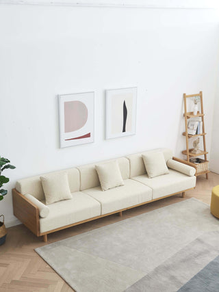 luxe natural color 3 seater sofa