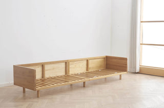 luxe wooden sofa 3 seater design