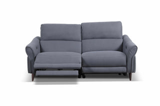 luxurious blue fabric janet electric recliner sofa