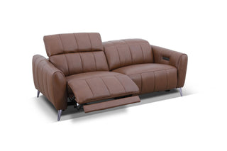 luxury enzino recliner 2 seater brown