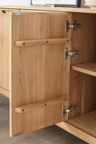luxury sierra oak wood buffet cabinet