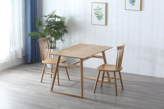 manta wood table solid oak dining for four