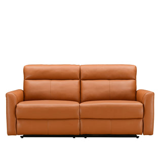 manual recliner sofa brown leather charlie