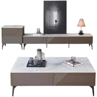 marbella dark wood tv console and coffee table set