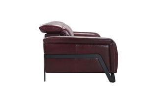 Brown leather sofa on a white background