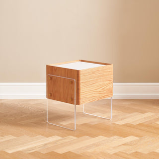 marcella oak wood bedside table