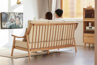 mid century taro sofa beige