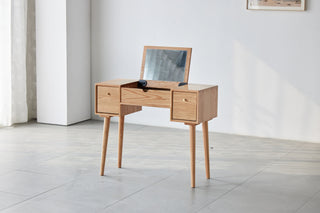 milaz wooden vanity desk