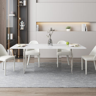 milo acrylic dining table floating design