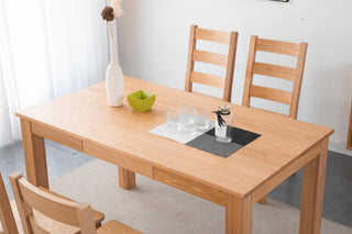 minimalist anto nordic dining table oak construction