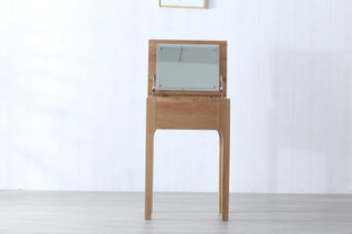 minimalist gianni vanity table with mirror square style
