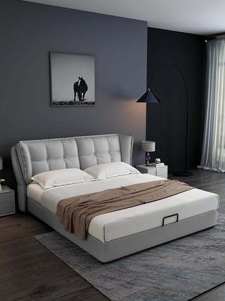 mirella luxury bed frame tech fabric style