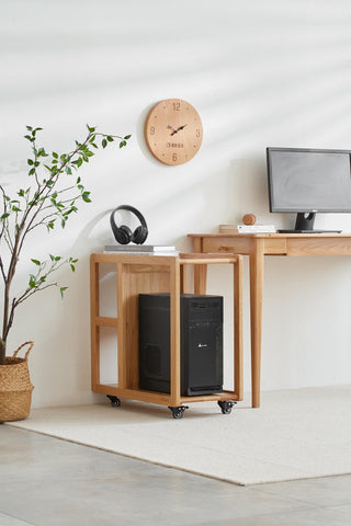 modern arte oak table with wheels