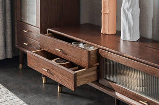 modern living mike solid wood console