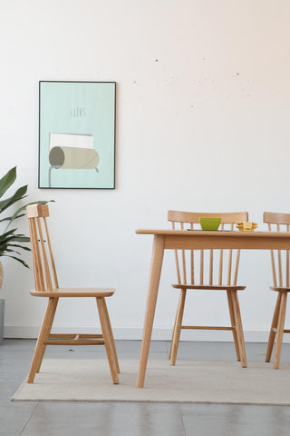 modern oak wood dining table dante look