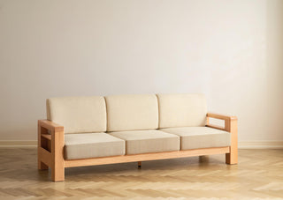 modern oaky l sofa oak frame