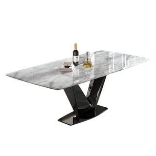 modern rectangular sintered stone table vania